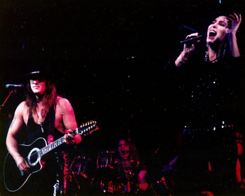 Richie Sambora, Ron Wikso and Cher Onstage Richie Sambora, Ron Wikso and Cher Onstage