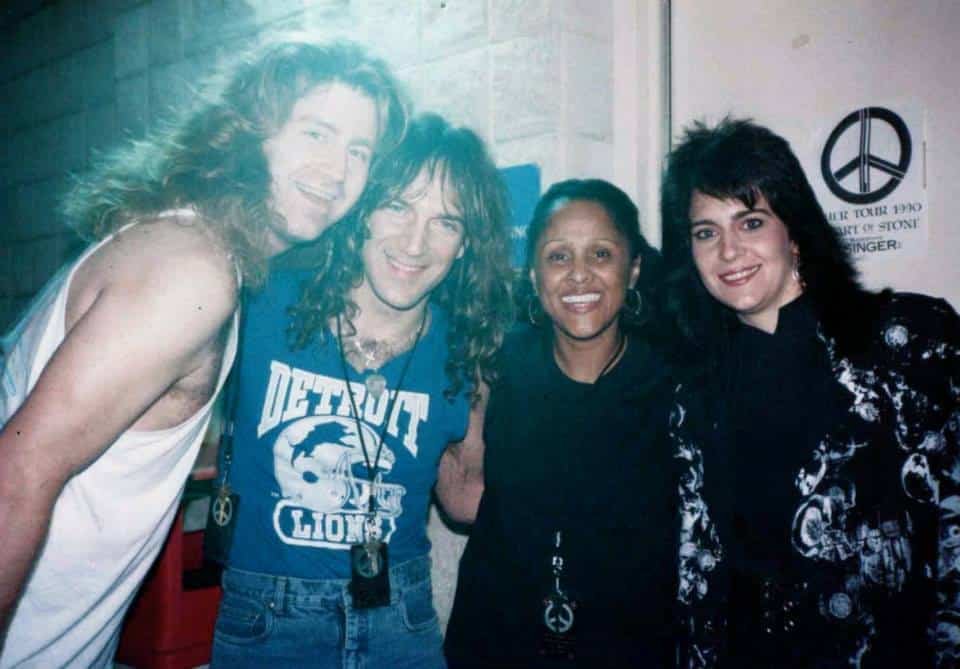 Ron Wikso, Dave Amato, Darlene Love, and a Cher fan - Cher Heart of Stone Tour 1990 Ron Wikso, Dave Amato, Darlene Love, and a Cher fan Cher Heart of Stone Tour